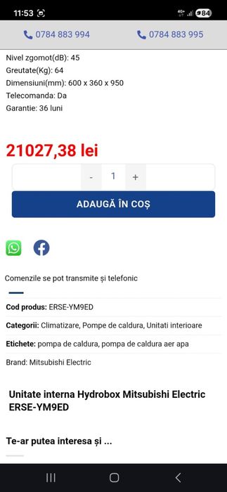Pompa de caldura Mitsubishi Electric 9kw