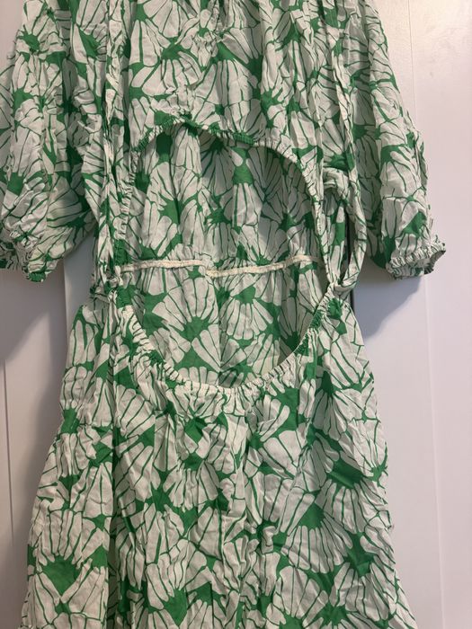 Rochie de vara verde cu alb