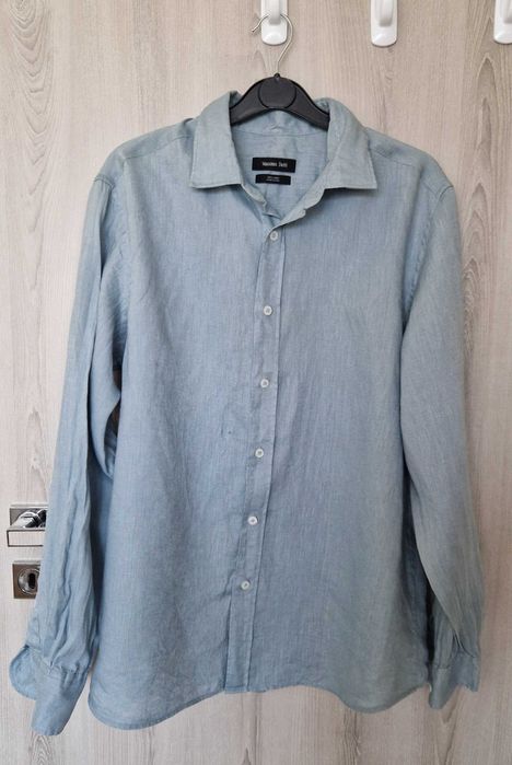 Вталена риза от 100% лен - Massimo Dutti - L