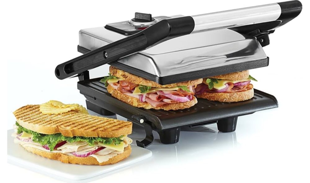 Уред за сандвичи и електрически грил Bella Panini Press,