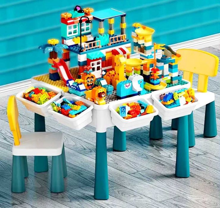 Игровой детский стол и стул для конструирования 6 в 1,