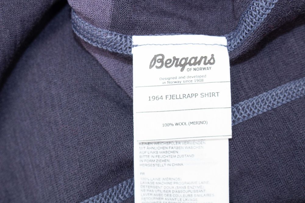 Bergans мъжка блуза 100% от мериносна вълна дълъг ръкав термо бельо S