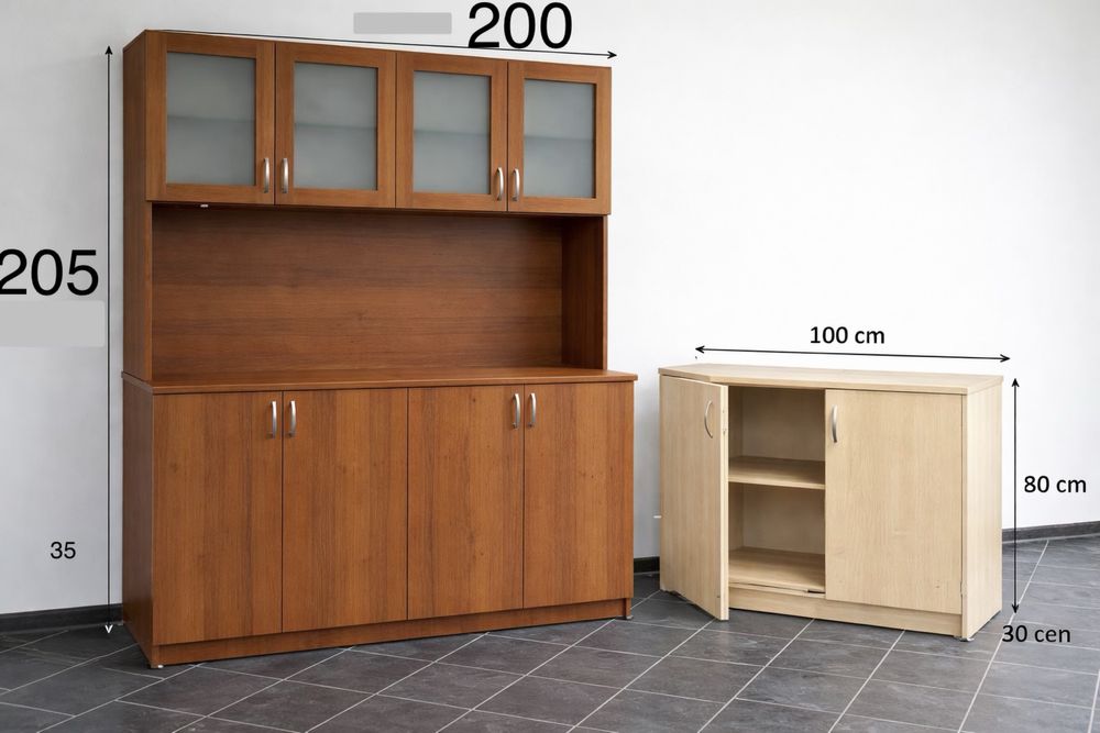 Шкаф за кухня горен 100/80/30 и бюфет 200/35/205