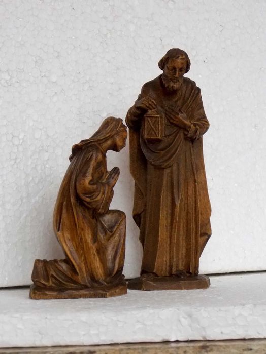 statuete sculptura lemn arta veche figurine catolice religioase icoane