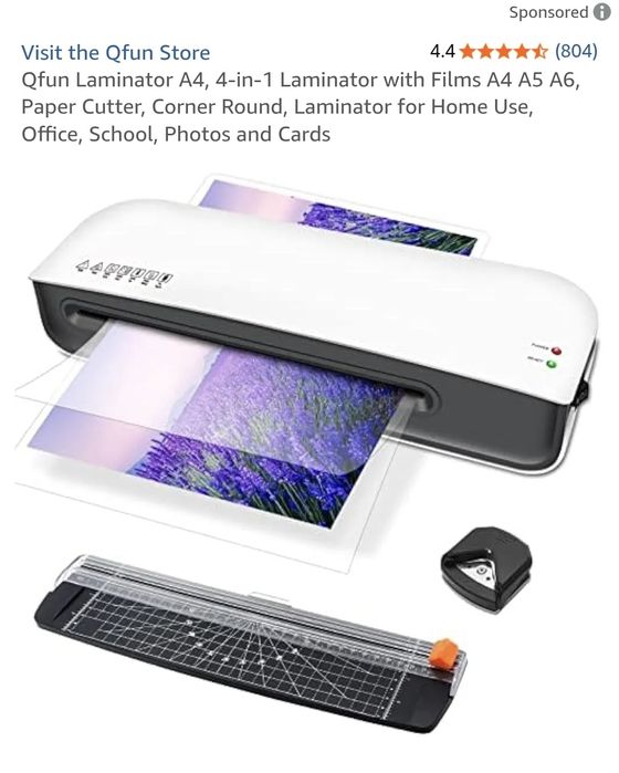 Laminator A4, Laminator cu 9 pungi A4 A5 A6 Set de laminator, ABS