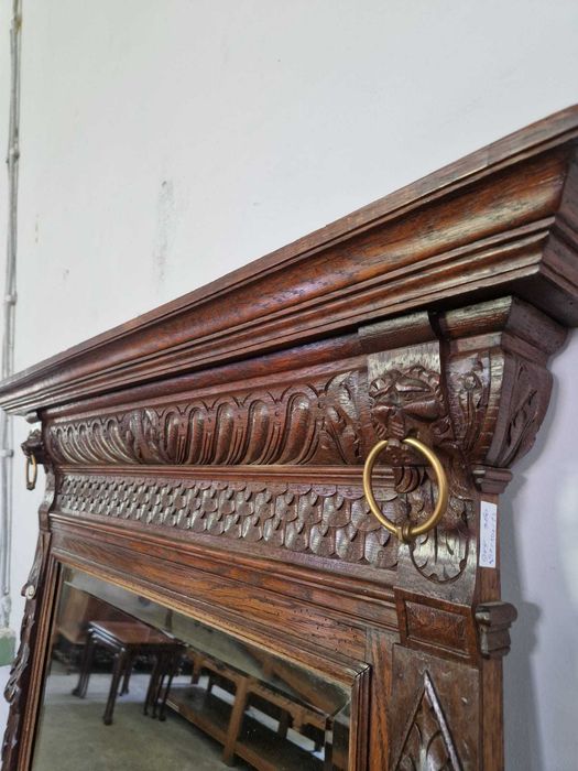 Голямо антично резбовано огледало за стена