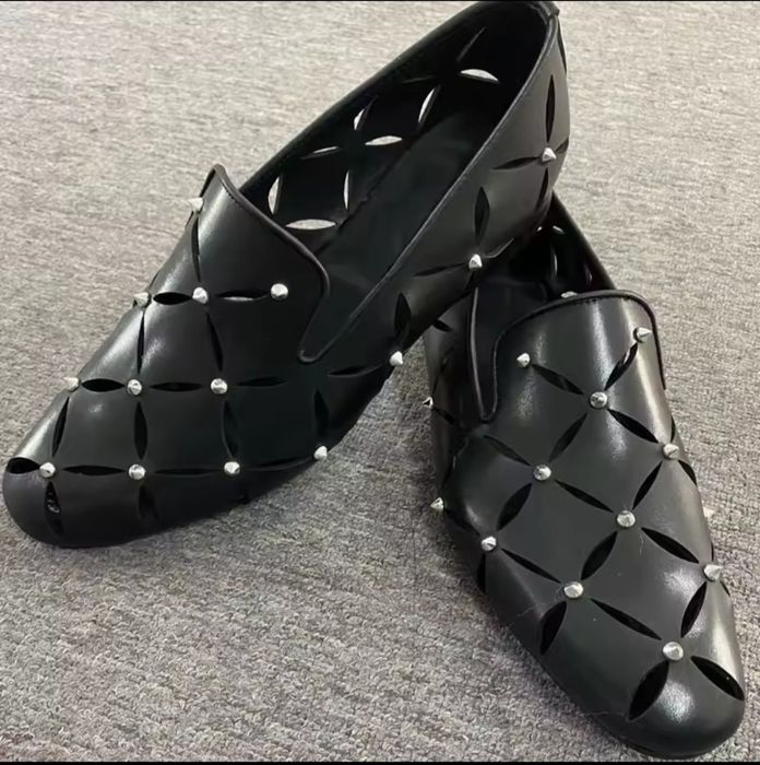 UNICAT Pantofi din piele perforata cu decupaje si tinte