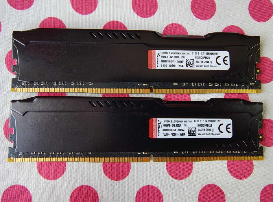 Memorie Ram HyperX Fury Black 8GB DDR4 (2 X 4 GB) 2133 Mhz.