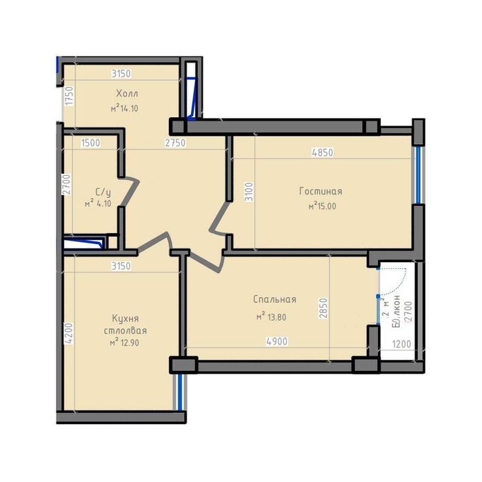 "СРОЧНАЯ ЦЕНА ‼️Miran house 2ком 66,7м2 Миробод савр кучаси Арзон‼️