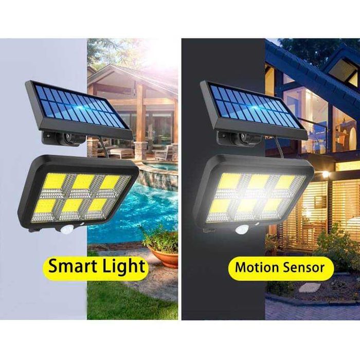 Lampa PROIECTOR SOLAR 120 Led cu telecomanda si senzor