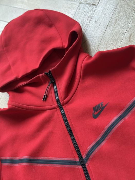 Nike tech fleece red track suit червен