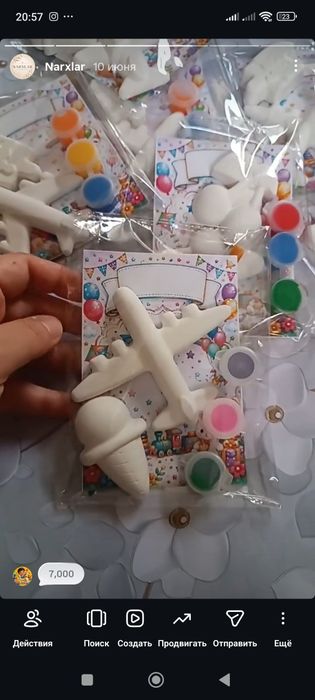 Gipsdan tayyorlangan 3d raskraskalar