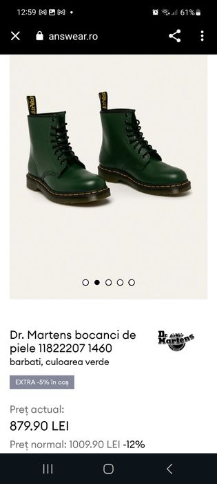 Dr. Martens bocanci de piele marimea 37