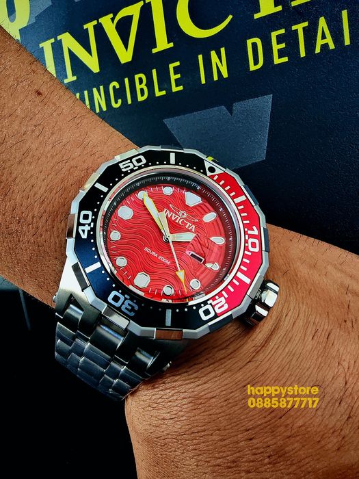 INVICTA Wave Red 52 mm, Инвикта нов ръчен часовник