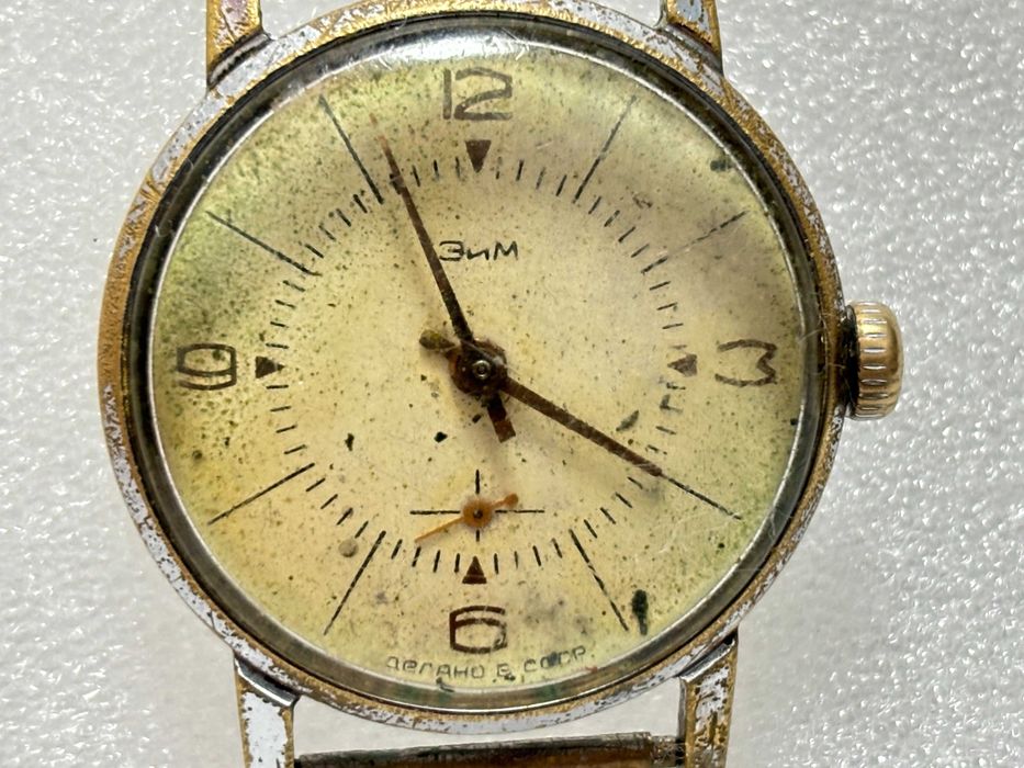 Работещ! Мъжки механичен Часовник "ЗИМ" СССР