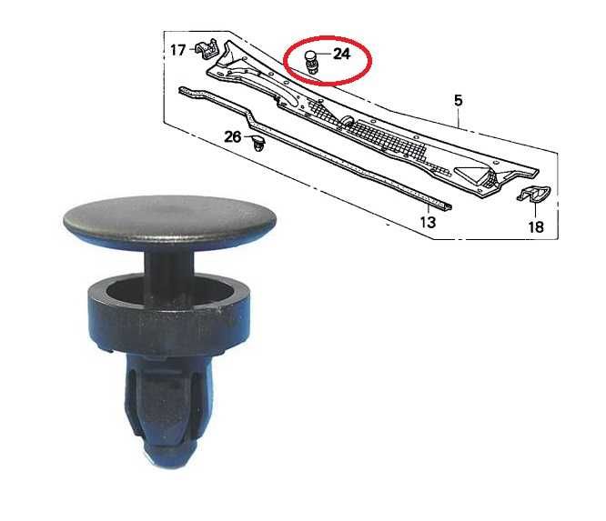 Щипки за подкалник кори Honda Civic Accord CRX Prelude Del Sol