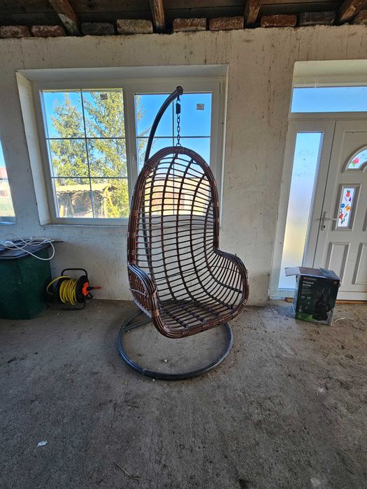 Leagan terasa exterior tip cuib, din ratan sintetic