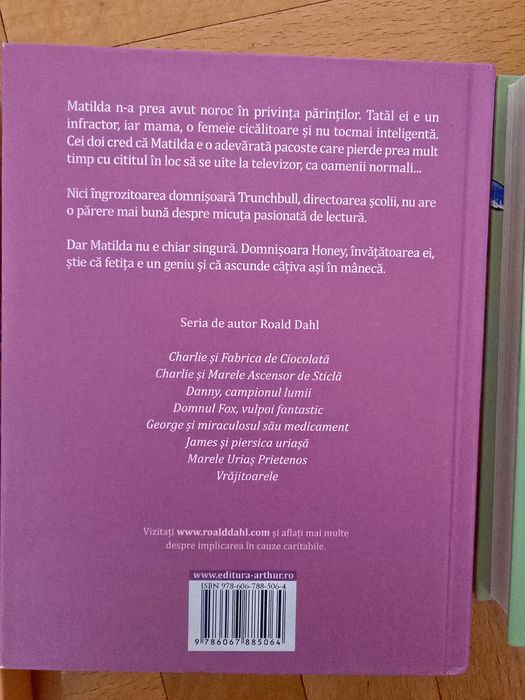 Carti penteu copii,3 vol: "Danny, campionul lumii", "Matilda", "Din copilarie", de Roald Dahl