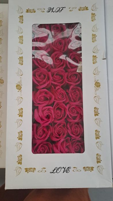 Trandafiri din sapun, decorativi, 7x5cm, set 50 buc