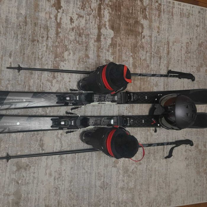 горные лыжи в комлекте