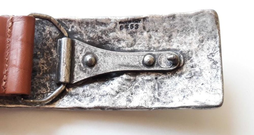 Curea piele naturala maro catarama lata