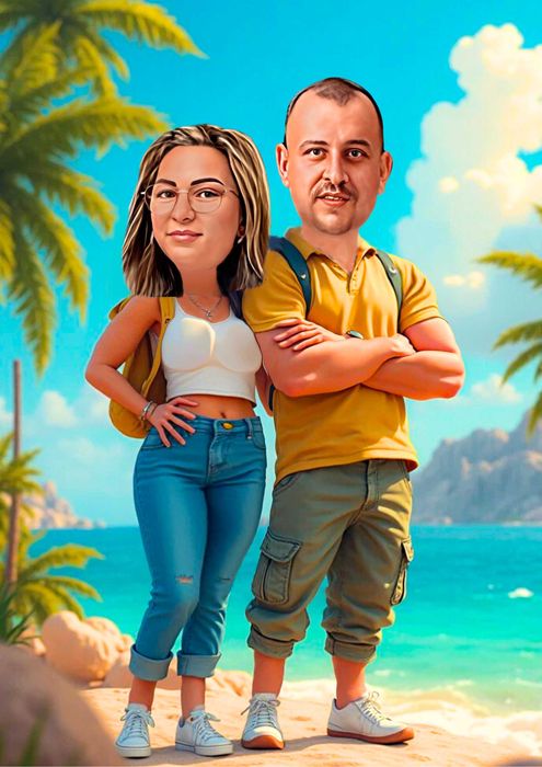 Карикатура по снимка , карикатури подарък , шаржове , дигитални