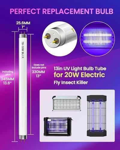 Нови 2 броя BrightArk 13in UV Заместващи крушки за Електрически Инсект Убиец