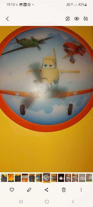 ПЛАФОН PHILIPS,LED, DISNEY - Planes, Детска лампа. Самолетите