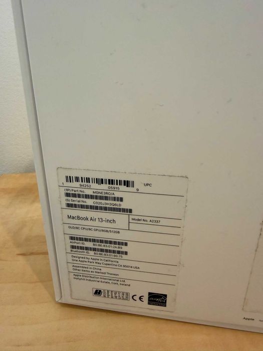 Apple Macbook Air 13 2020 Apple M1 / SSD 512GB / 8GB RAM / 100% BATERIE /0 CICLURI