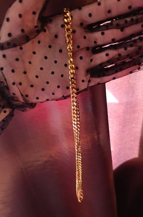 Мужской трос -цепочка в золотом цвете,не темнеет