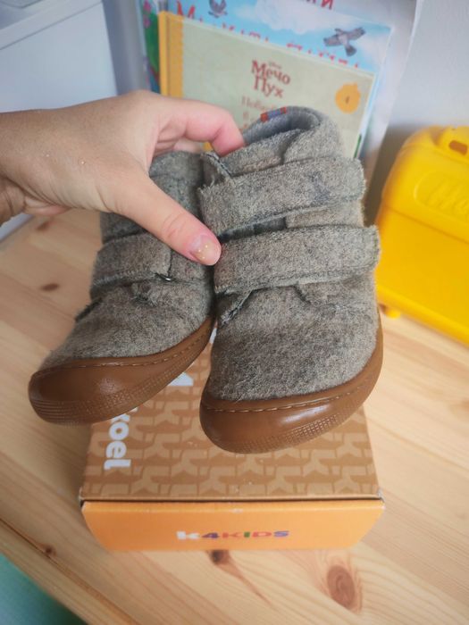 Детски боси Barefoot 29   мерино боти Koel Don Merino Light Grey