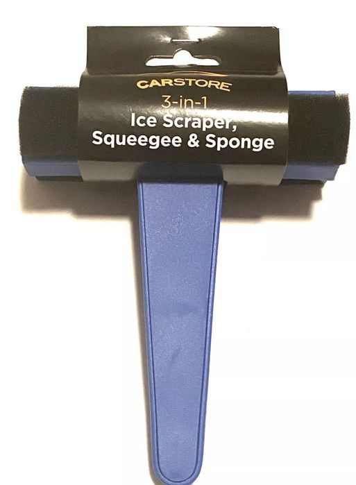 3 в 1 Стъргалка за Лед Чистачка и Гъба за Автомобили