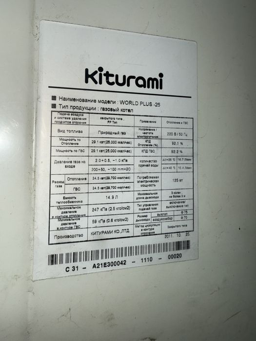 Газовый котел.    .