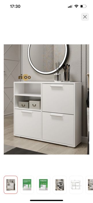 Обувный  шкаф белый  свет