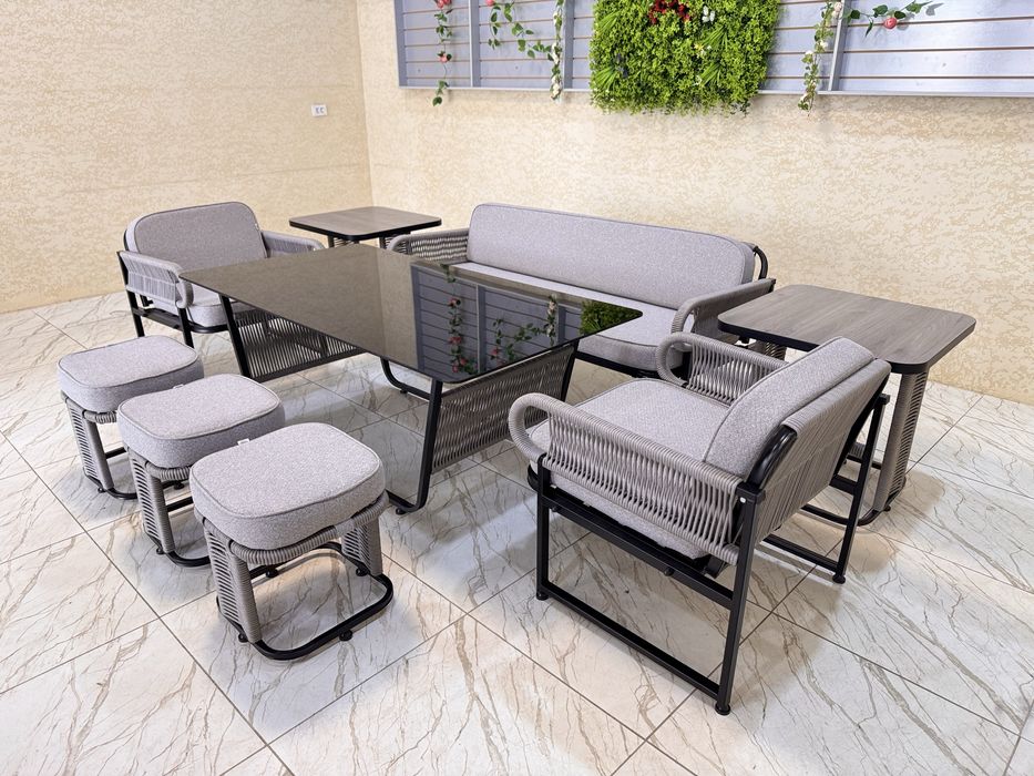 AROM  ’dan sifatli va zamonaviy bog‘ mebellari to‘liq to‘plam holida!