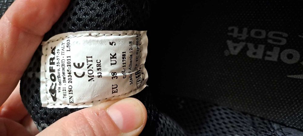 Работни обувки с метално бомбе Cofra Monti 38 номер НОВИ