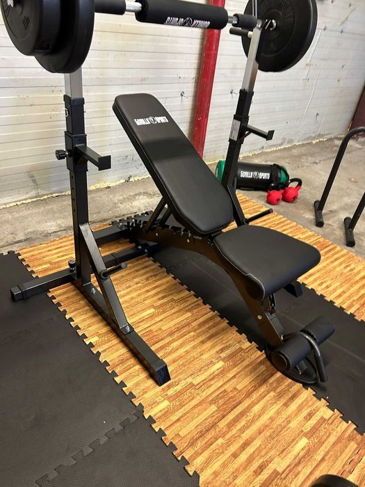 Set Complet Fitness: Banca+ Suport+ Greutati 100 kg+ Tatami