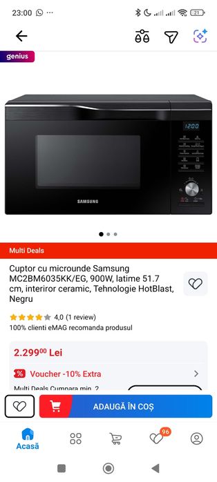 Samsung cuptor cu microunde si airfryer 28 litrii fabricat 2022