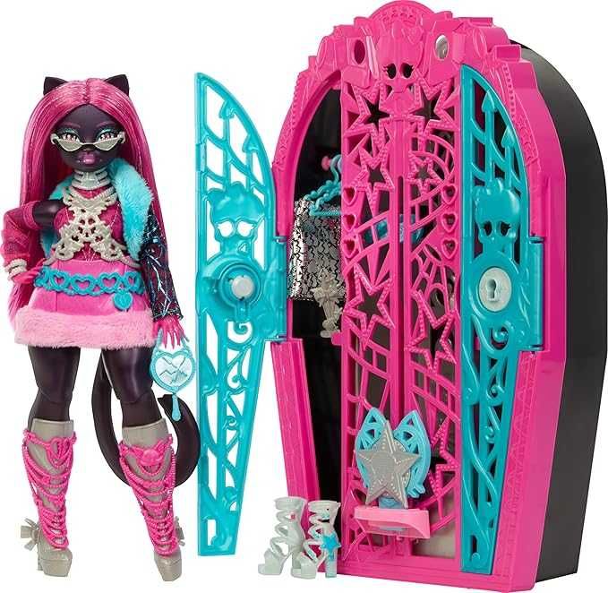 Кукла Monster High Catty Noir с гардероб и 19 аксесоара
