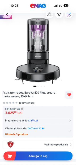 Robot de aspirare/spalare Eureka