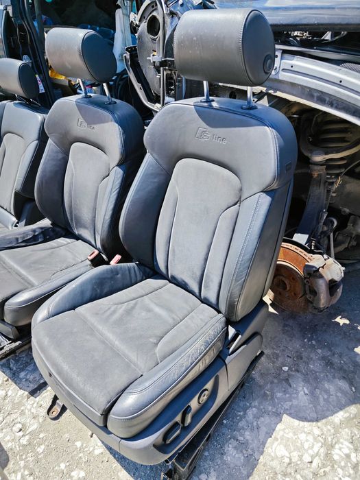 Кожен S-line салон Audi Q7 Alcantara подгрев ЕЛ Седали Ауди КЮ7 Н76