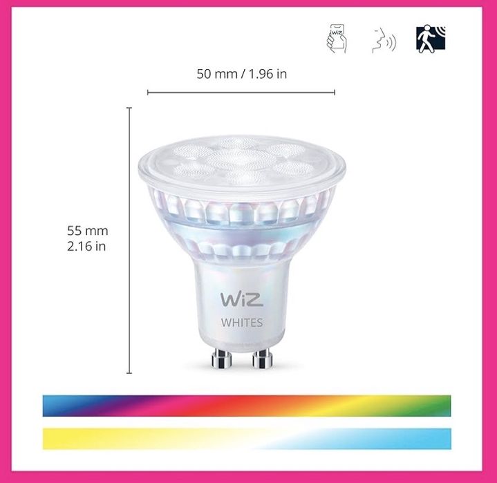 WiZ Spot, pachet de 4 - lumină colorată și albă