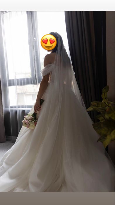 Булченска рокля подарък воал+ диадема