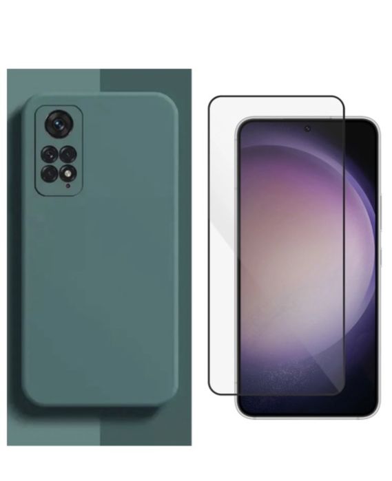 Husa Soft Catifea si Folie Sticla Xiaomi Redmi 10/11T/12/13 PRO 5G