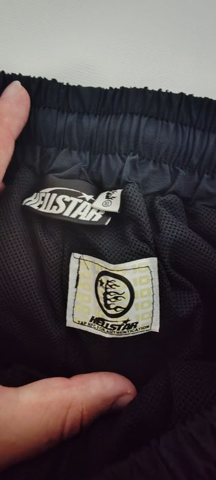 Pantaloni Scurți Hellstar Waxed Nylon Athletic  Black
