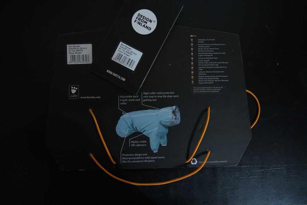 Дъждобран за куче | на Hurtta | Размер 65 см
