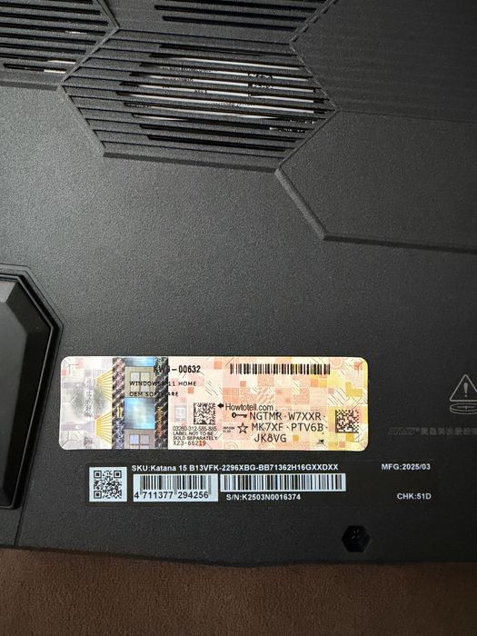 MSI Katana 15 | RTX 4060 | 32GB RAM | Като НОВ с ГАРАНЦИЯ