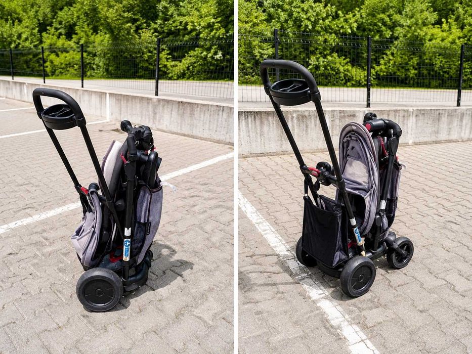 Tricicletă pliabilă smarTrike smarTfold 7 în 1 TouchSteering, gri, stare foarte bună