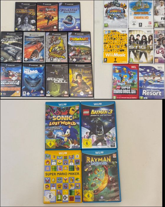Коллекция оригинальных дисков Nintendo GameCube / Wii / Wii U