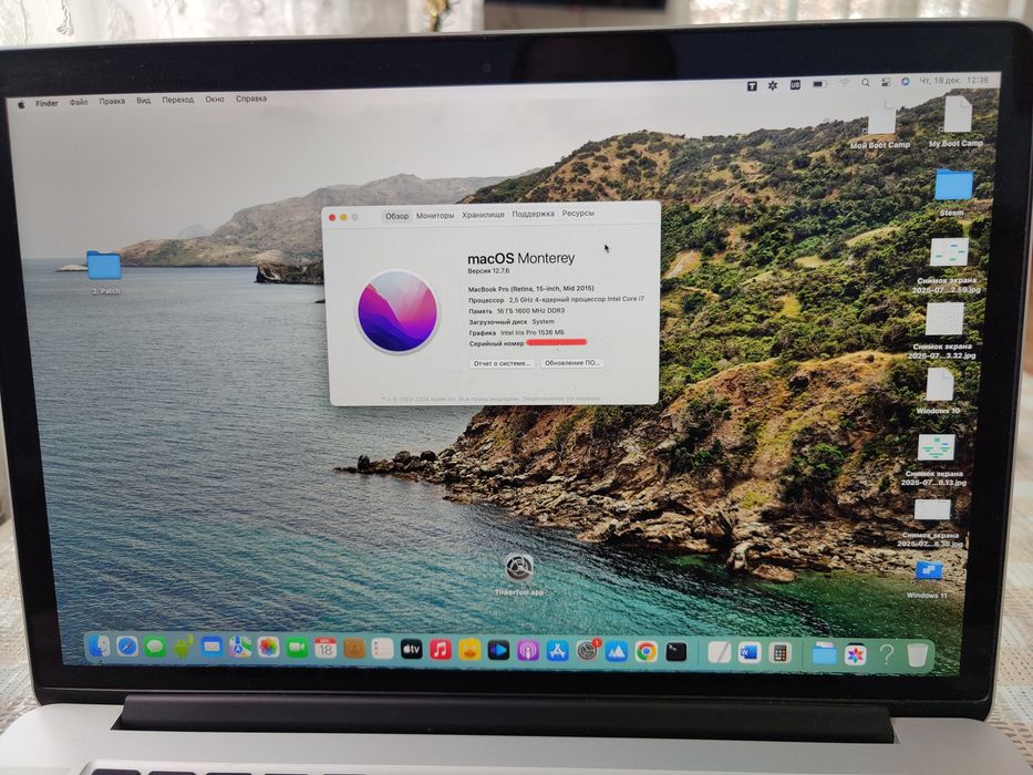 MacBook Pro (Retina, 15-in., Mid2015) 16/512Gb